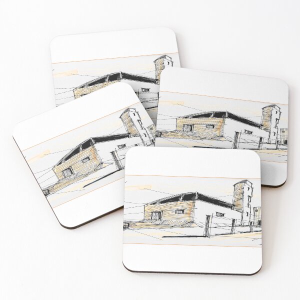 Item preview, Ink drawing landscape skateboards spot  designed and sold by Paintbase.