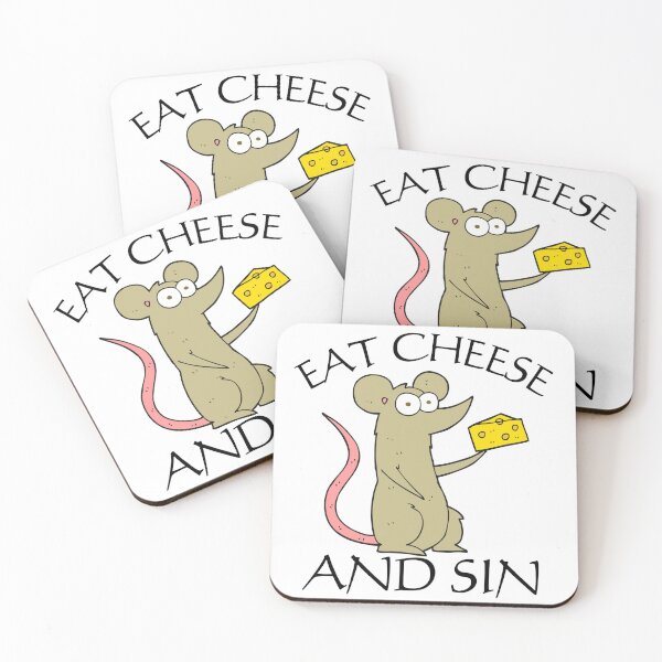 Item preview, Eat Cheese And Sin, Funny Mouse Tee designed and sold by Nicet-shirt1.