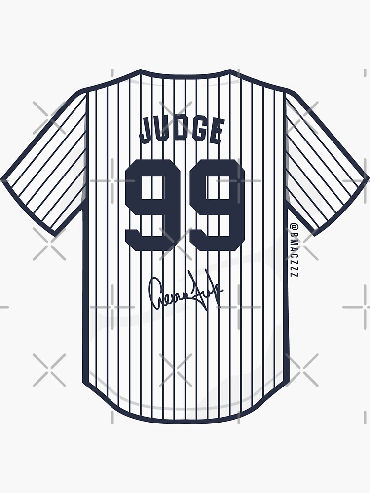 Aaron Judge #99 New York Yankees Signature Jersey Sticker for