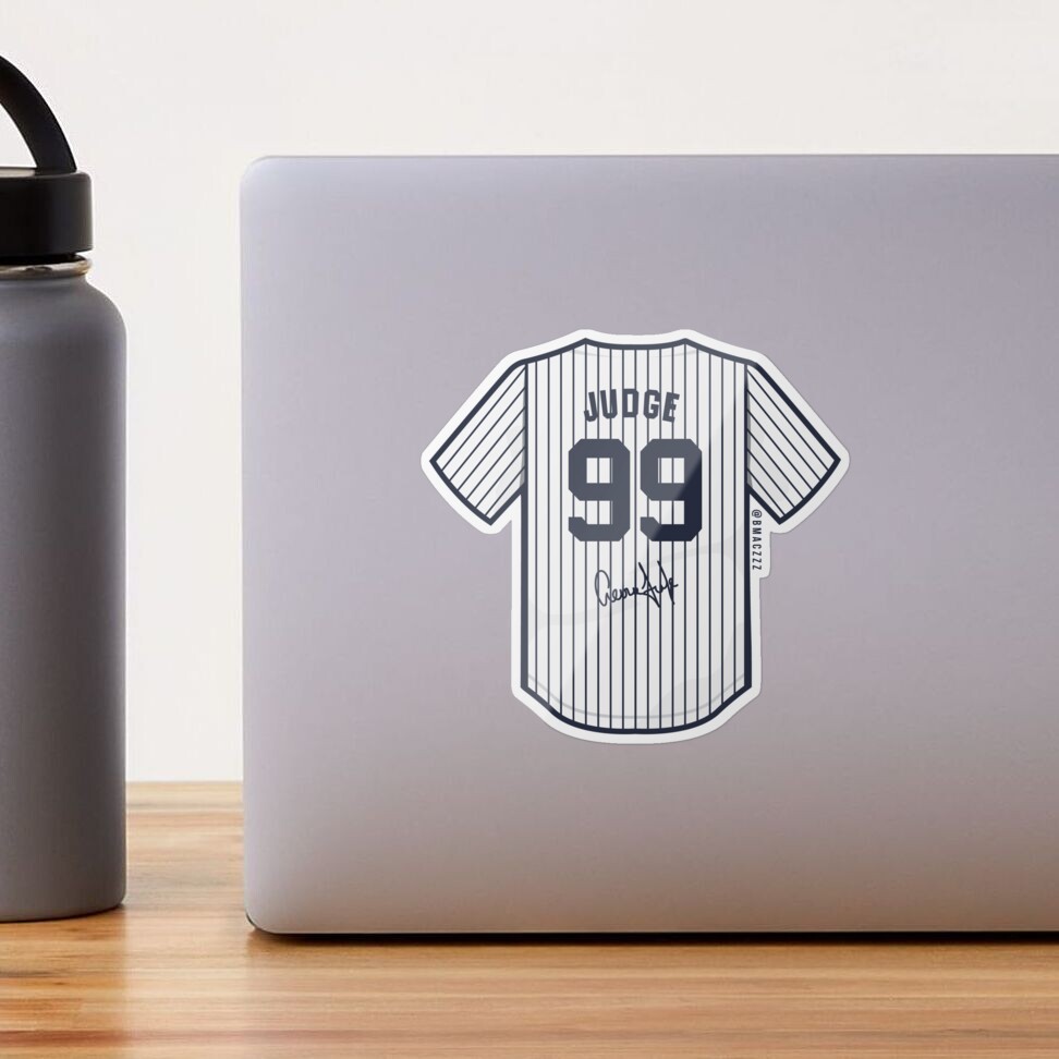 Aaron Judge #99 New York Yankees Signature Jersey Sticker for Sale by  TheBmacz