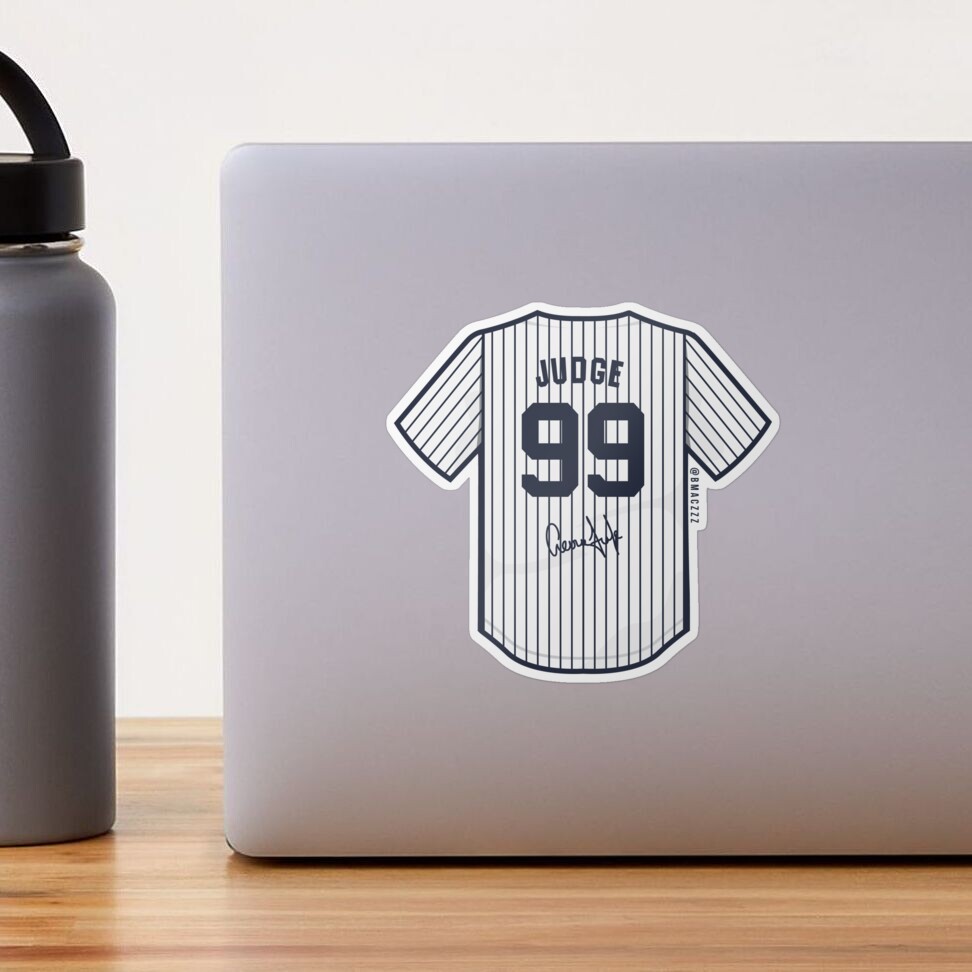 Aaron Judge #99 New York Yankees Signature Jersey Sticker for Sale by  TheBmacz