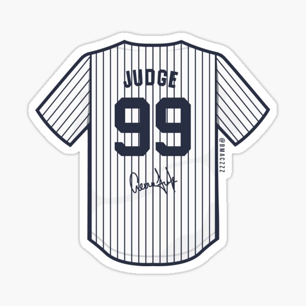 Aaron Judge #99 New York Yankees Signature Jersey Sticker for Sale by  TheBmacz