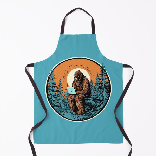 Item preview, Remote Worker Sasquatch Bigfoot Working on a Laptop Computer designed and sold by CoffeeAfterDark.