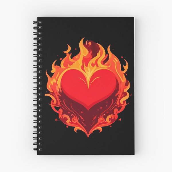 Item preview, Fiery Love Heart designed and sold by PrintifyWorld.