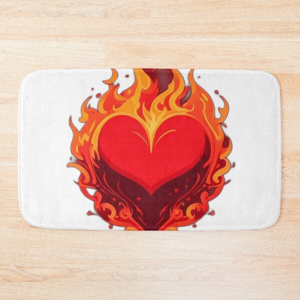 Item preview, Fiery Love Heart designed and sold by PrintifyWorld.