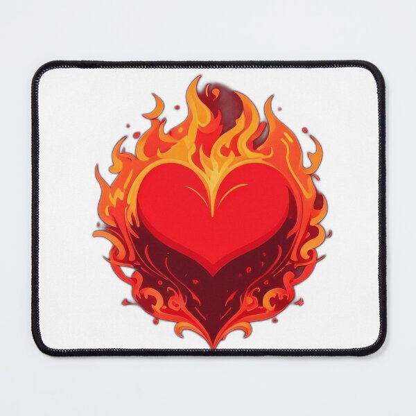 Item preview, Fiery Love Heart designed and sold by PrintifyWorld.