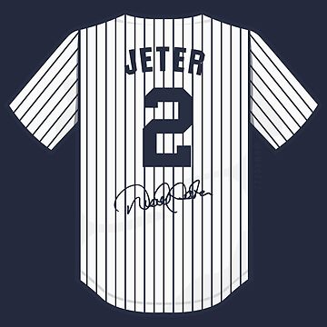 Derek Jeter #2 New York Yankees Home Signature Jersey  Sticker for Sale by  TheBmacz