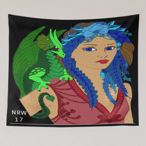 Item preview, dragoness drawing designed and sold by natnat7w.
