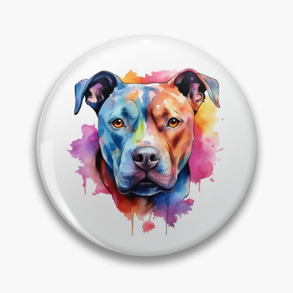 Item preview, Pitbull Pittie Watercolor Artwork - Regalo perfecto para los amantes de los perros designed and sold by RGartdesign.