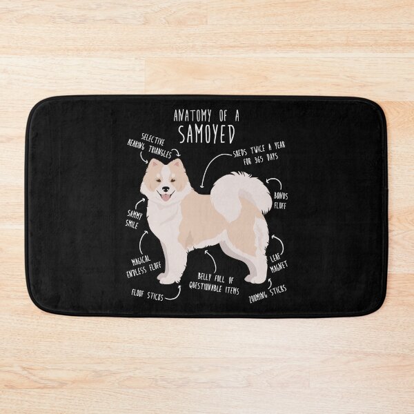 Item preview, White and Biscuit Samoyed Dog Anatomy designed and sold by Clara Hollins.