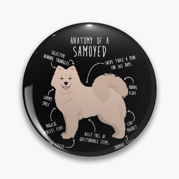 Item preview, Biscuit Cream Samoyed Dog Anatomy designed and sold by Clara Hollins.