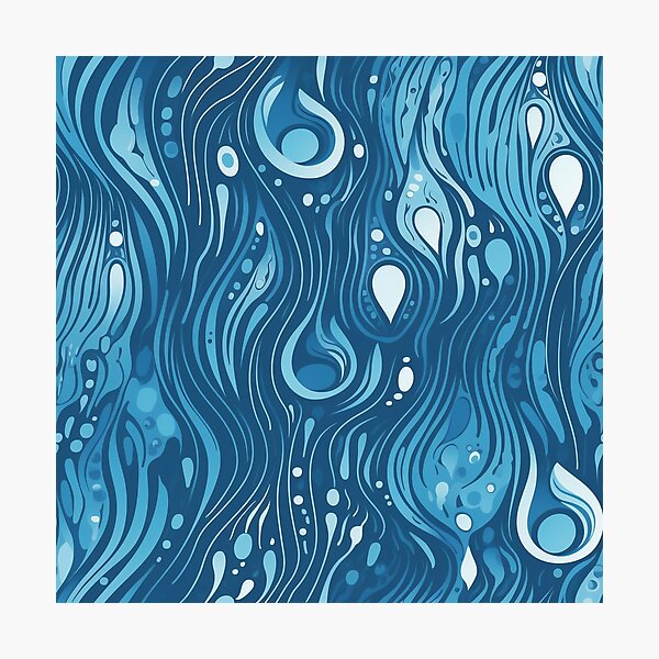 Item preview, Blue Serenity Water Drops designed and sold by MuseMavenDesign.