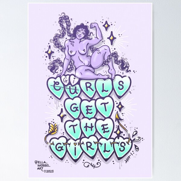 Artikelvorschau, Curls Get The Girls Pin Up Traditioneller Tattoo-Druck im Flash-Stil von Ella Mobbs Creep Heart entworfen und verkauft von Ella Mobbs.