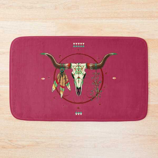 Item preview, bull skull on dreamcatcher art designed and sold by hayrpictures.