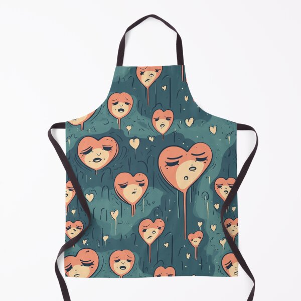 Item preview, Melancholy Romance: Sad-Faced Pink Hearts designed and sold by MuseMavenDesign.