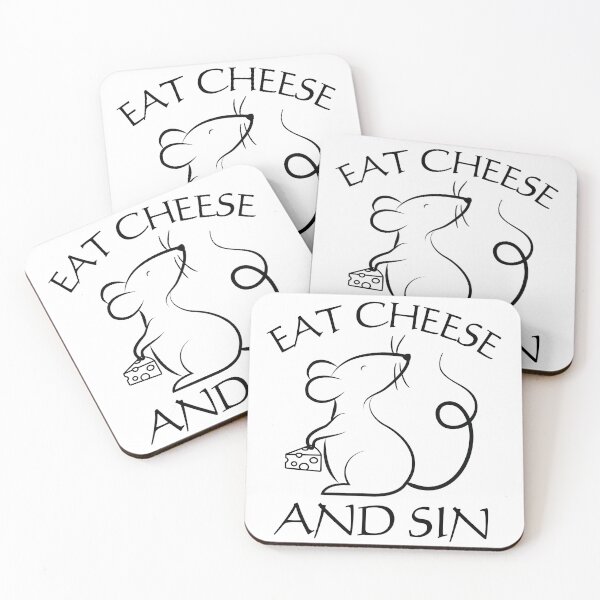 Item preview, Eat Cheese And Sin, Funny Mouse Tee, cheese love designed and sold by Nicet-shirt1.