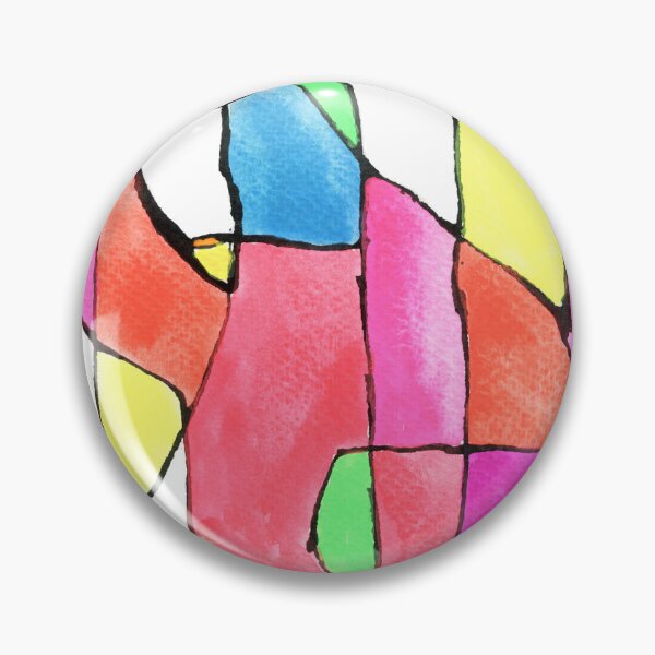 Item preview, Geometric neon line drawing watercolor painting designed and sold by AnissaF.