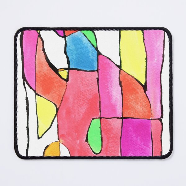 Item preview, Geometric neon line drawing watercolor painting designed and sold by AnissaF.