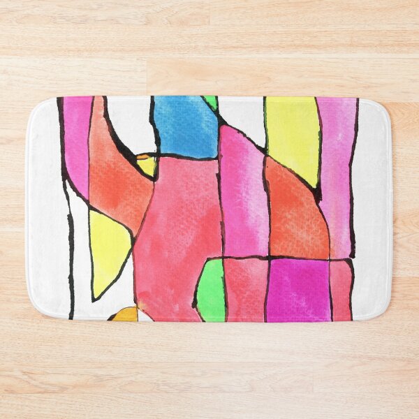 Item preview, Geometric neon line drawing watercolor painting designed and sold by AnissaF.
