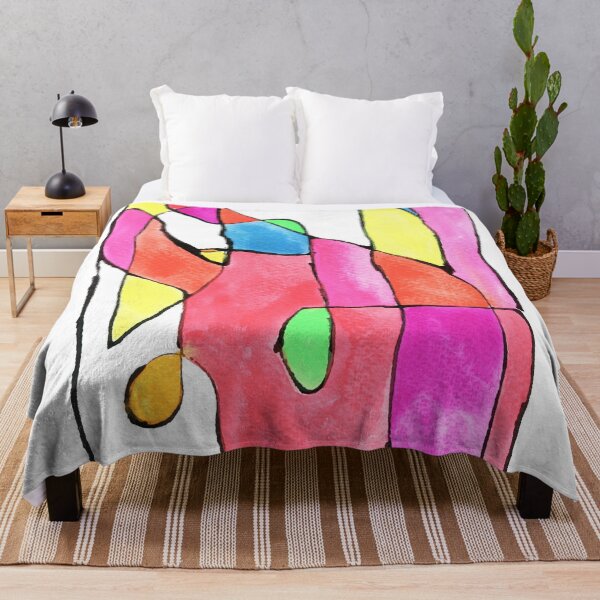 Item preview, Geometric neon line drawing watercolor painting designed and sold by AnissaF.