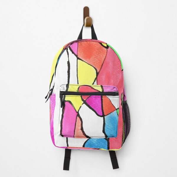 Item preview, Geometric neon line drawing watercolor painting designed and sold by AnissaF.