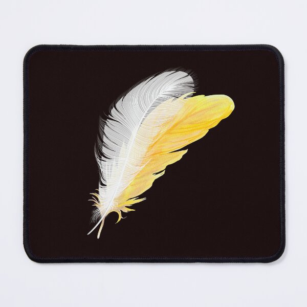 Item preview, feathers yellow white summer bird vintage designed and sold by Eden3.