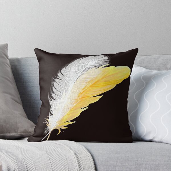 Item preview, feathers yellow white summer bird vintage designed and sold by Eden3.