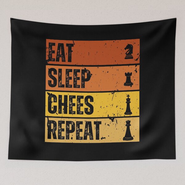Item preview, Eat, Sleep, Chess, Repeat - Vintage Chess Lifestyle designed and sold by Zandalus.