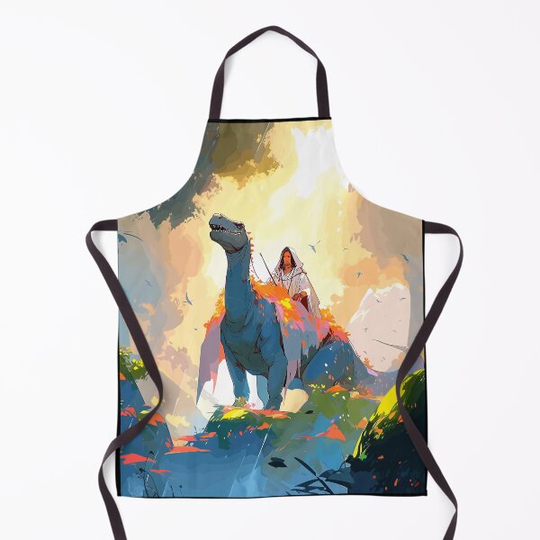 Item preview, Jesus on a dinosaur designed and sold by EmeraldeaArt.