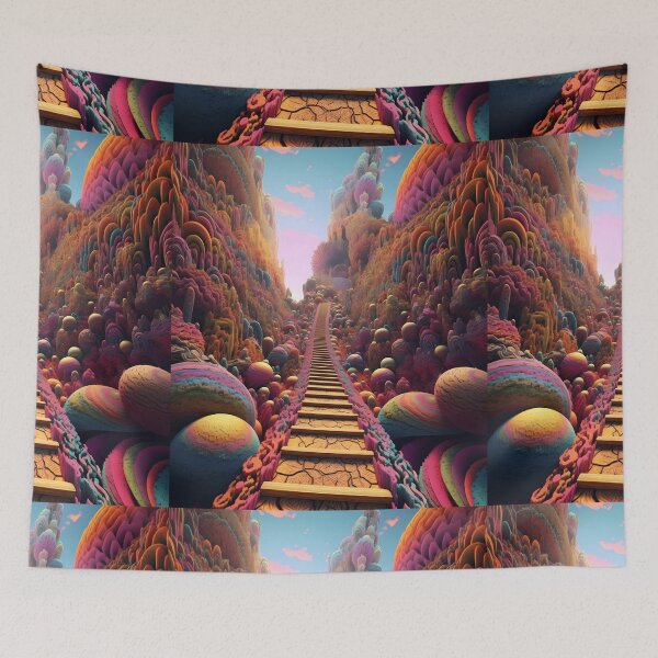 Item preview, Psychedelic Tapestry, Bedroom Wall Decor, Wall Hanging Trippy Tapestry, Trippy Room Decor, Aesthetic Wall Decor, Psychedelic Tapestry designed and sold by TileTango.