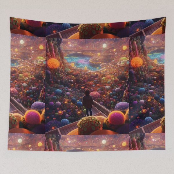Item preview, Psychedelic Tapestry, Bedroom Wall Decor, Wall Hanging Trippy Tapestry, Trippy Room Decor, Aesthetic Wall Decor, Psychedelic Tapestry designed and sold by TileTango.