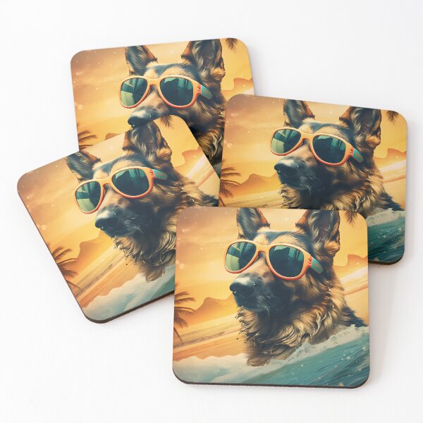 Item preview, German Sheperd Surfing designed and sold by tropicaltee.