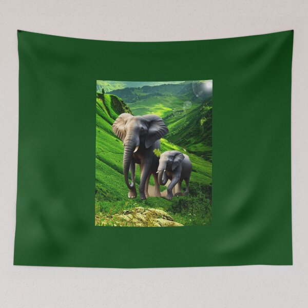 Item preview, elephants digital art designed and sold by artedigitaluy.