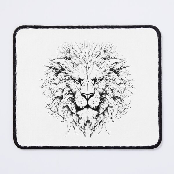 Item preview, lion line art designed and sold by DeluxBee.