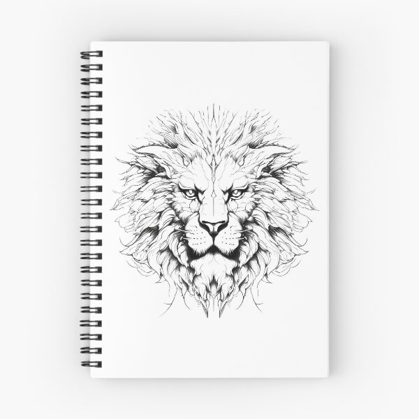 Item preview, lion line art designed and sold by DeluxBee.