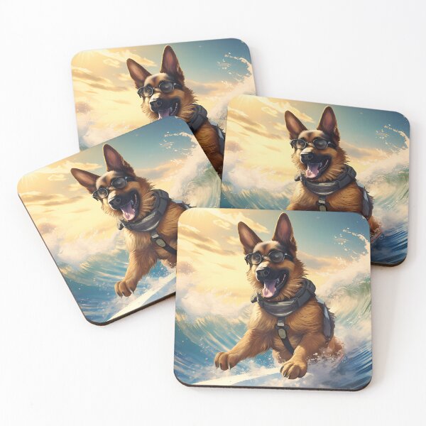 Item preview, German Sheperd Surfing designed and sold by tropicaltee.