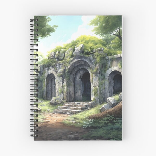 Item preview, Forests Mausoleum -Uncaptioned - Digital Watercolour Art - Liminal Concept Art designed and sold by liminal-concept.