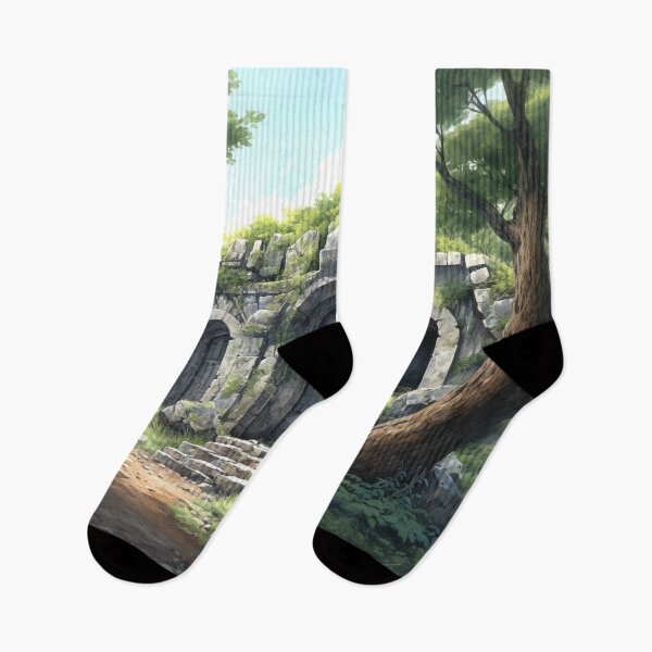 Item preview, Forests Mausoleum -Uncaptioned - Digital Watercolour Art - Liminal Concept Art designed and sold by liminal-concept.