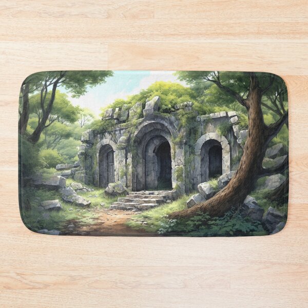 Item preview, Forests Mausoleum -Uncaptioned - Digital Watercolour Art - Liminal Concept Art designed and sold by liminal-concept.