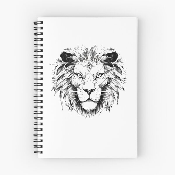 Item preview, lion line art designed and sold by DeluxBee.