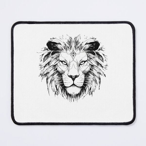 Item preview, lion line art designed and sold by DeluxBee.