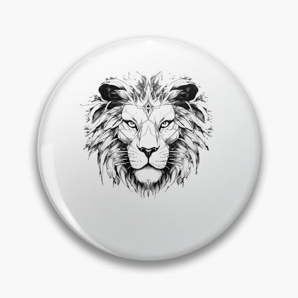 Item preview, lion line art designed and sold by DeluxBee.