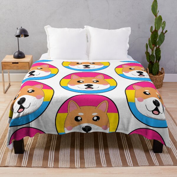 Item preview, Shiba Inu Dog Pansexual Pride Flag designed and sold by RadicalPrintsByCas.