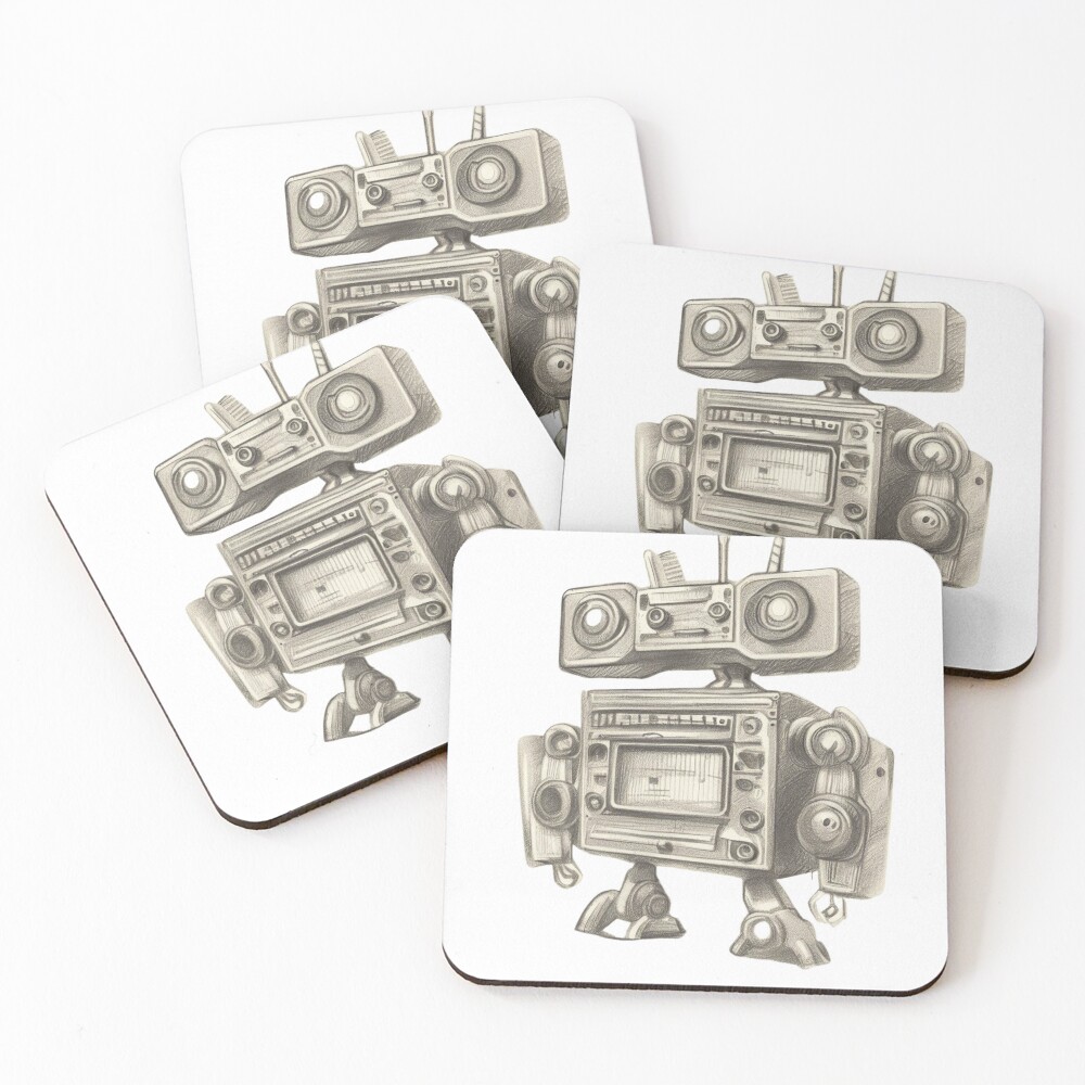 Item preview, Coasters (Set of 4) designed and sold by Robotipunk.