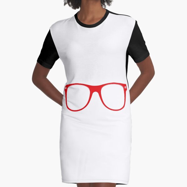 Glasses Graphic T-Shirt Dress