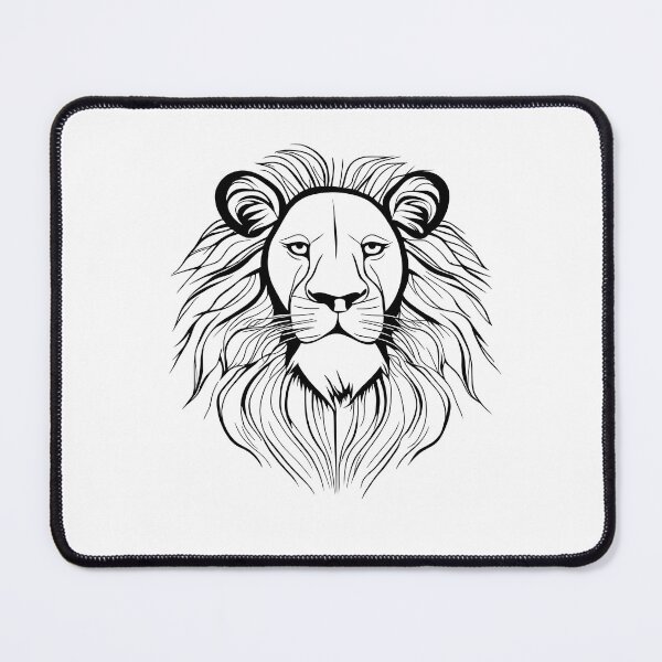 Item preview, lion line art designed and sold by DeluxBee.