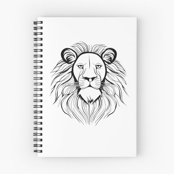 Item preview, lion line art designed and sold by DeluxBee.