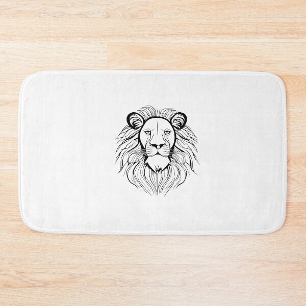 Item preview, lion line art designed and sold by DeluxBee.