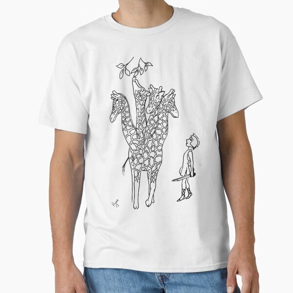 Giraffe Hydra - Black and White Classic T-Shirt