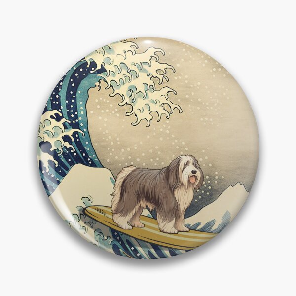 Artikelvorschau, Bearded Collie Kanagawa Japanese Surfing Wave entworfen und verkauft von rafaeltto.